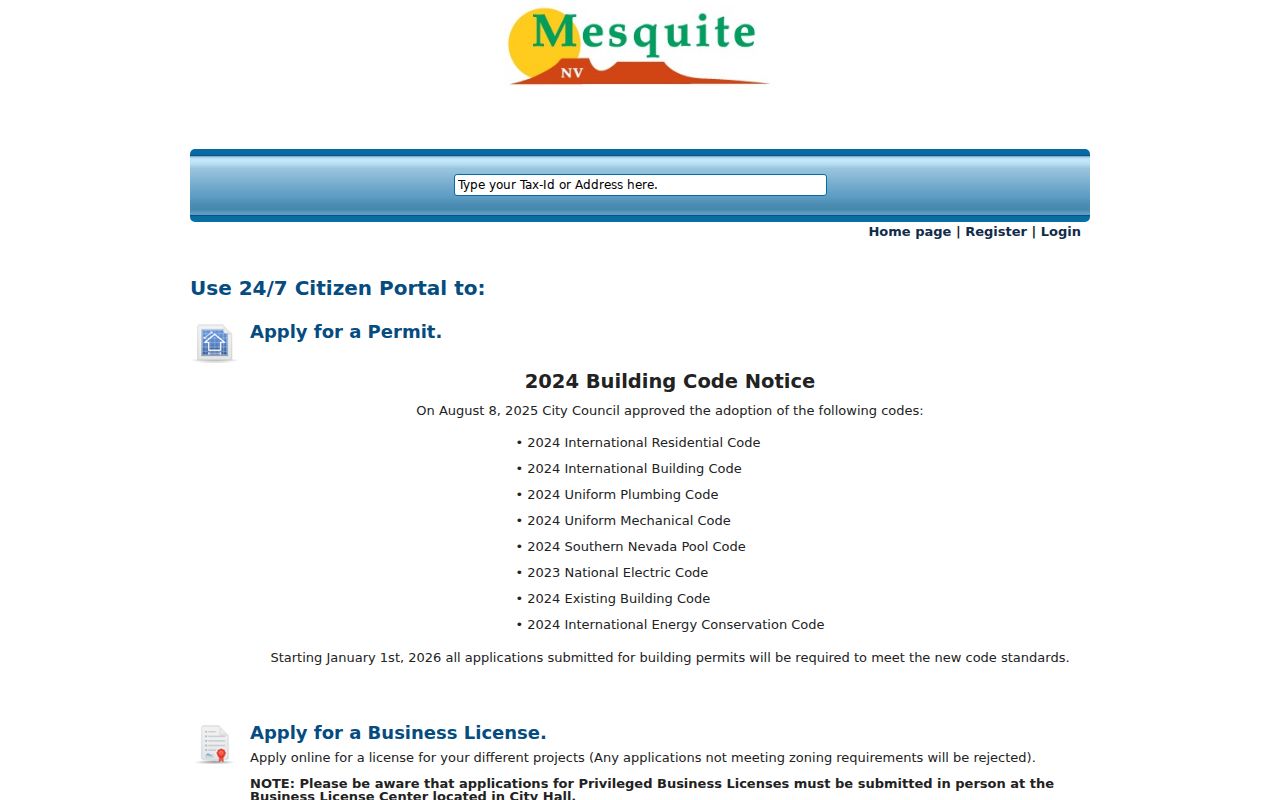Mesquite residents directory city online government portal