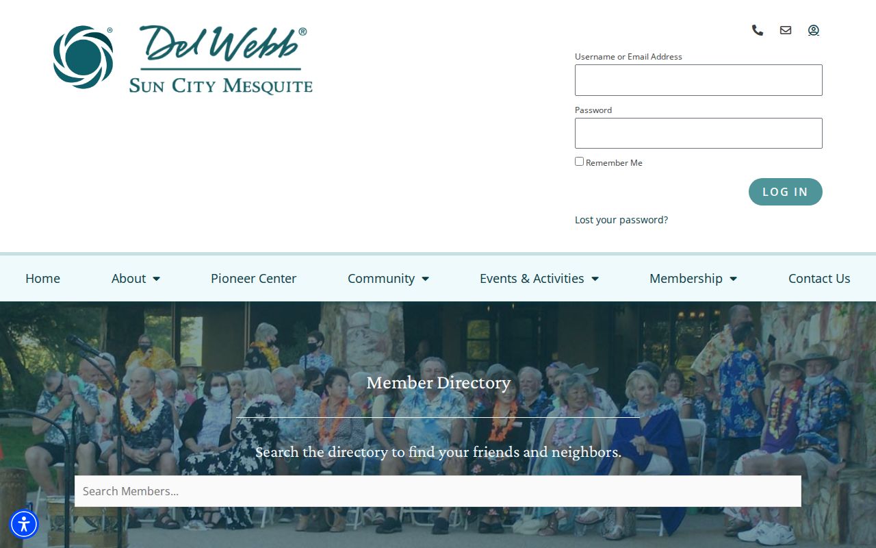Mesquite neighbors private community directory access screen